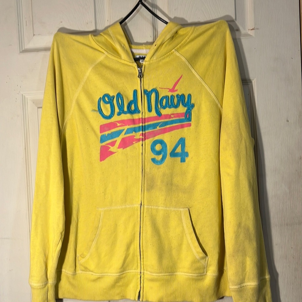 OLD NAVY  Yellow zip up hoodie